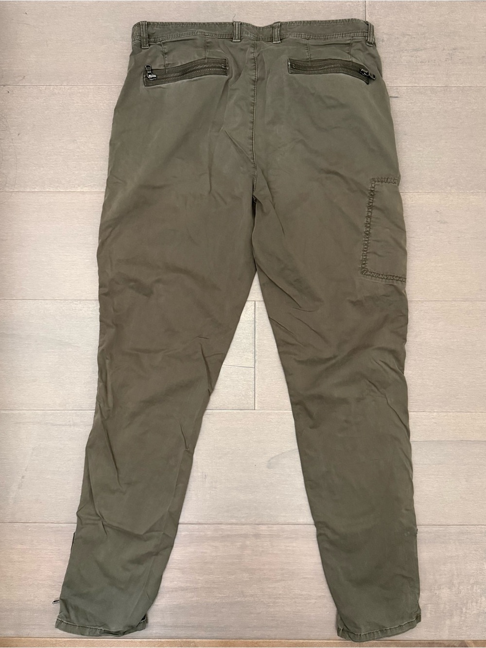 John Varvatos USA Men's Olive Cargo Utility Zip Pocket Pants, Size 33 - Picture 3 of 15